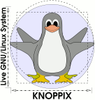 Logo Linux Knoppix 5.1.1 LiveDVD rus - Логотип линукс Кноппикс